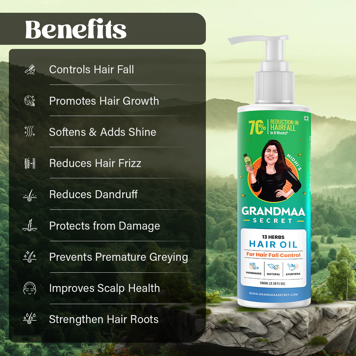 13 Herbs Hair Oil for Hair Growth and Hair Fall Control - Image 4