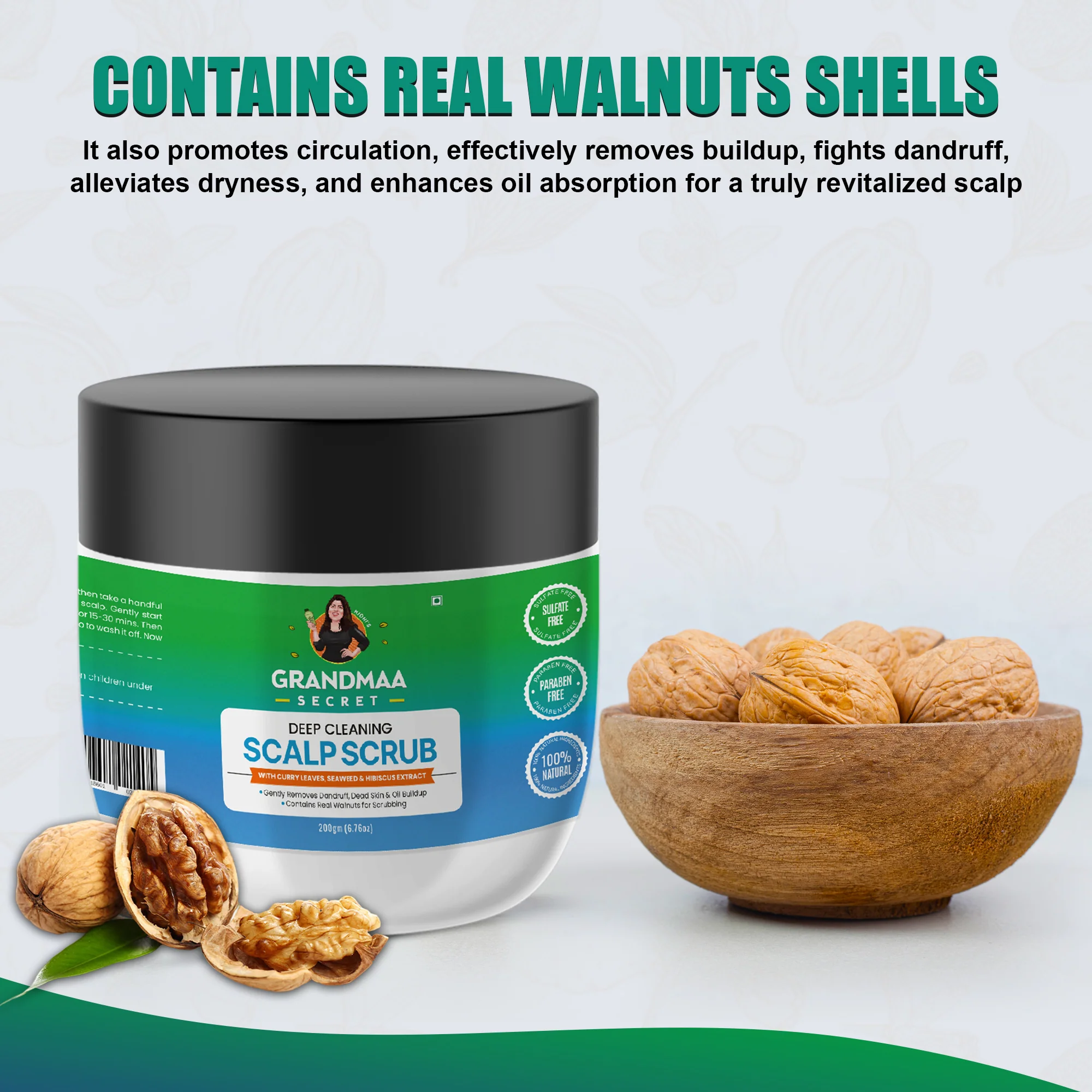 Hair Growth Combo with Hair Oil, Shampoo, Conditioner and Scalp Scrub & Free Neem Comb - Image 6