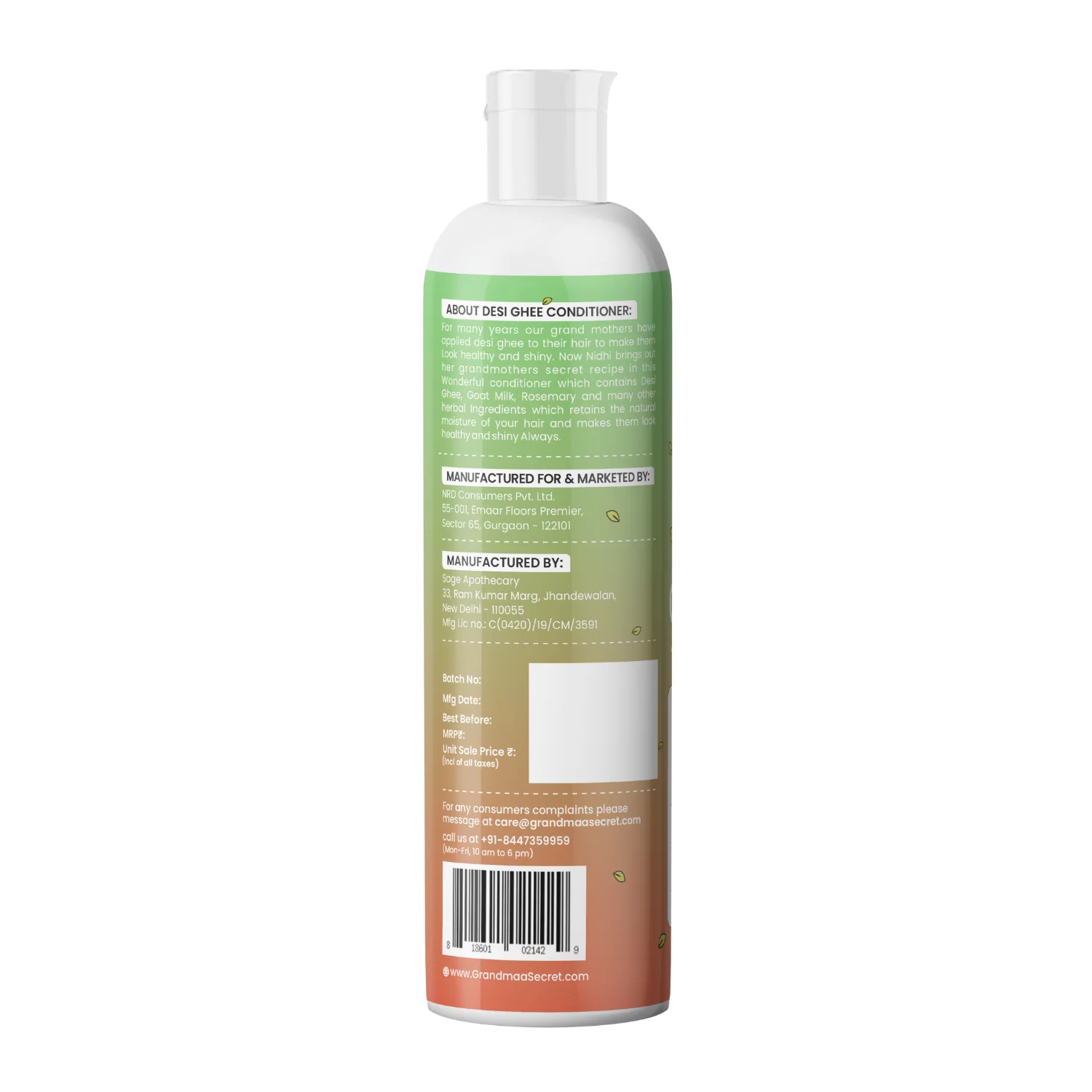 Desi Ghee & Goat Milk Conditioner for Dry & Damaged Hair - Image 7