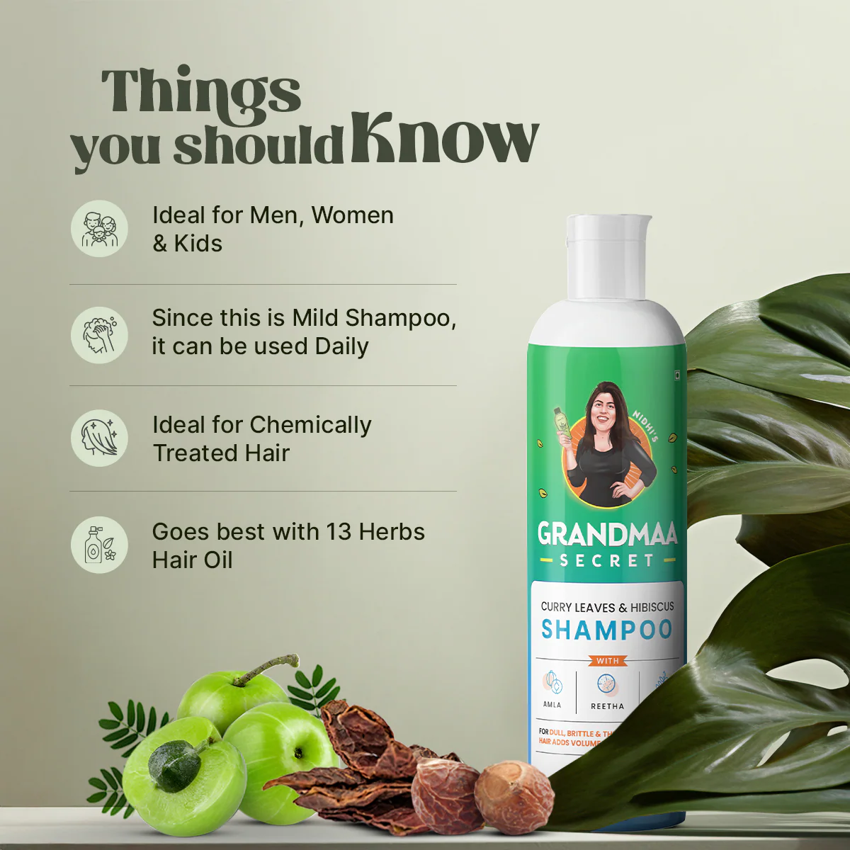 Curry Leaf and Hibiscus Shampoo for Hair Fall Control - Image 7